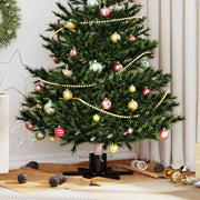 Kerstboomstandaard staal zwart 49x49x15,5 cm