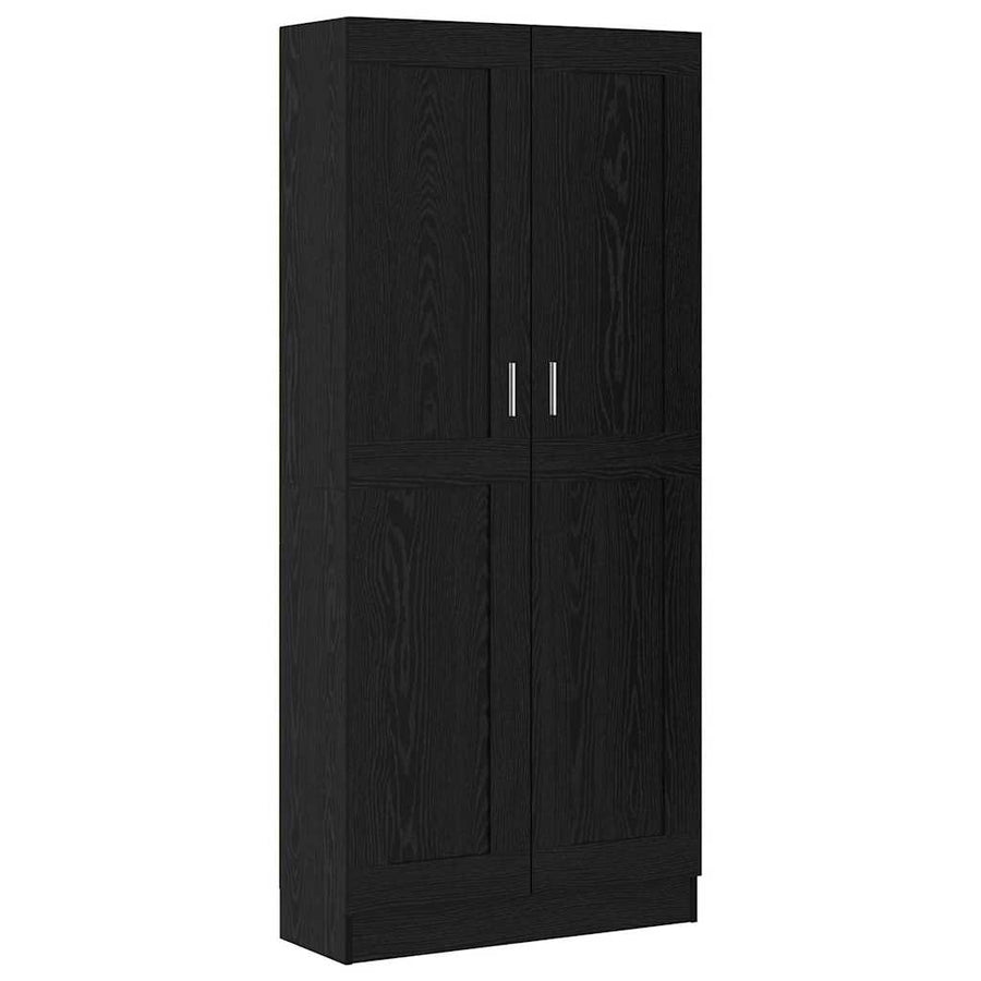 Boekenkast Zwart eiken 82.5 x 30.5 x 185 cm Bewerkt hout