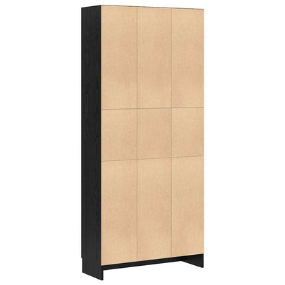 Boekenkast Zwart eiken 82.5 x 30.5 x 185 cm Bewerkt hout