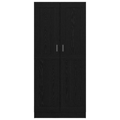 Boekenkast Zwart eiken 82.5 x 30.5 x 185 cm Bewerkt hout