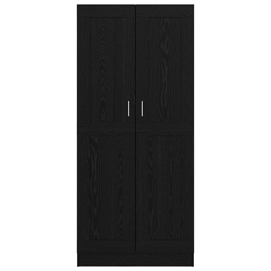 Boekenkast Zwart eiken 82.5 x 30.5 x 185 cm Bewerkt hout