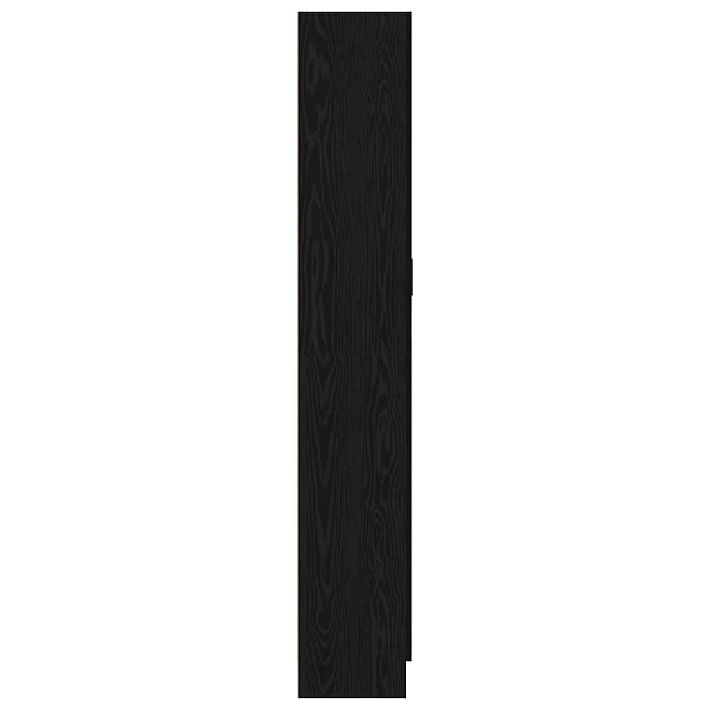 Boekenkast Zwart eiken 82.5 x 30.5 x 185 cm Bewerkt hout