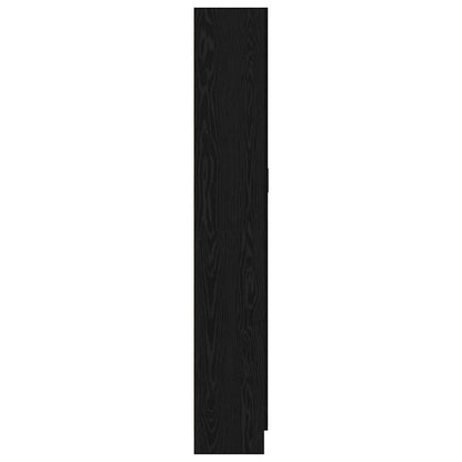 Boekenkast Zwart eiken 82.5 x 30.5 x 185 cm Bewerkt hout