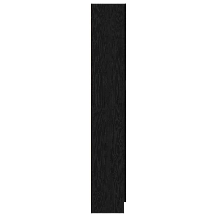 Boekenkast Zwart eiken 82.5 x 30.5 x 185 cm Bewerkt hout