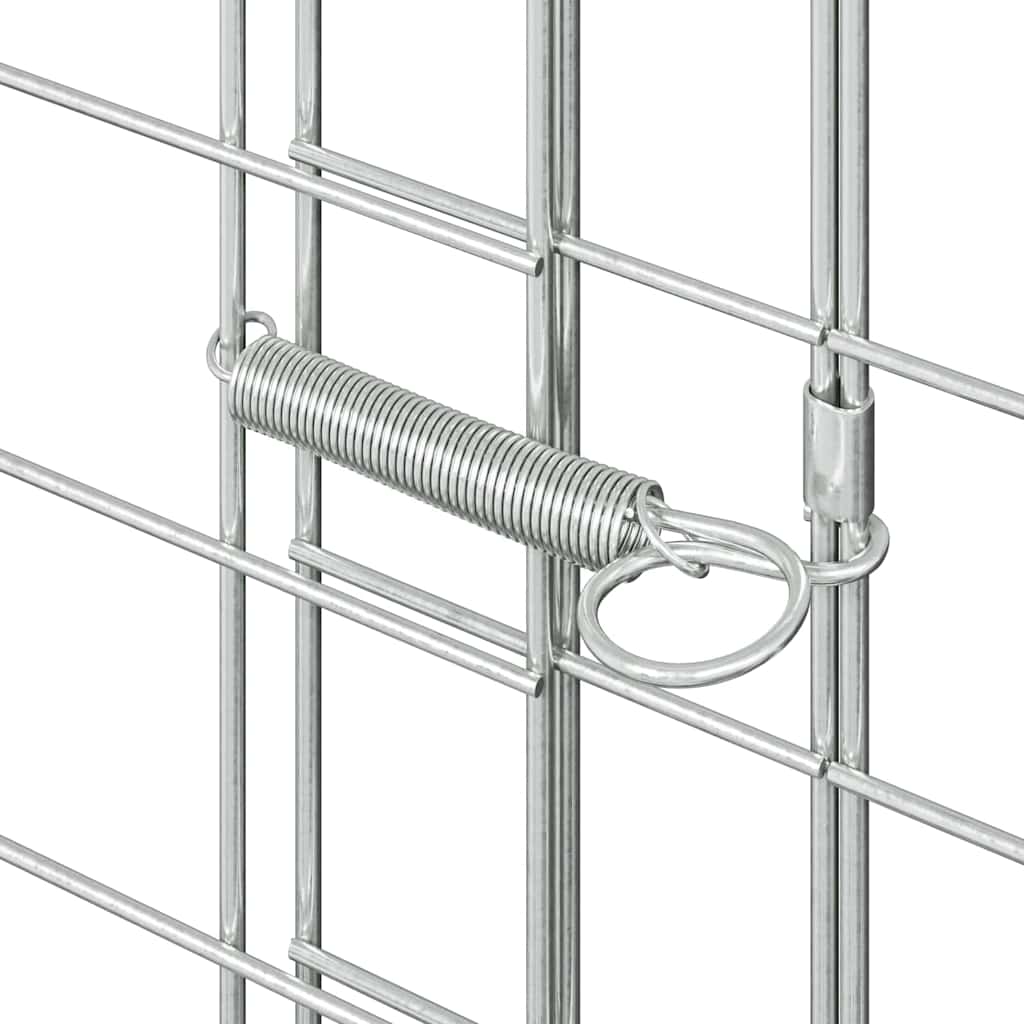 Kippenhok 2 Pcs Zilver 600 X 100 X 210 Cm Gegalvaniseerd Staal Zonder luifel