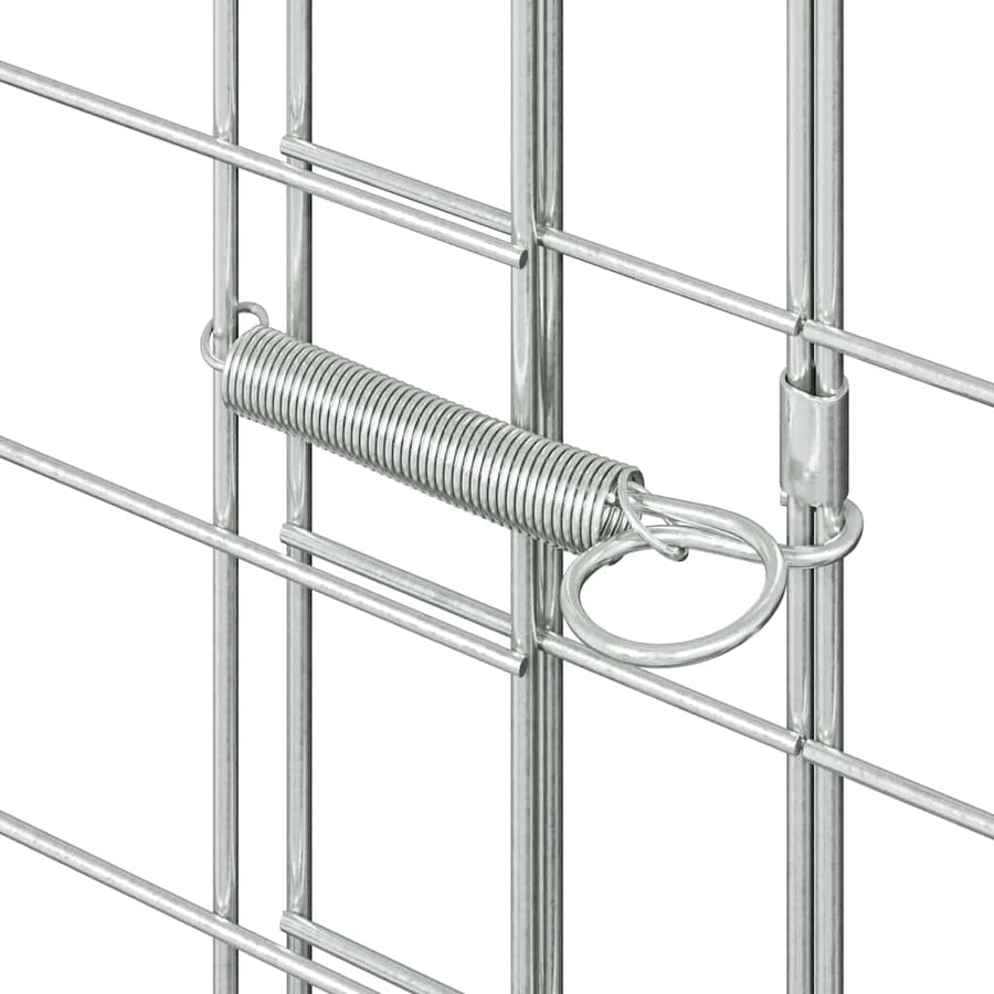 Kippenhok 2 Pcs Zilver 600 X 100 X 210 Cm Gegalvaniseerd Staal Zonder luifel