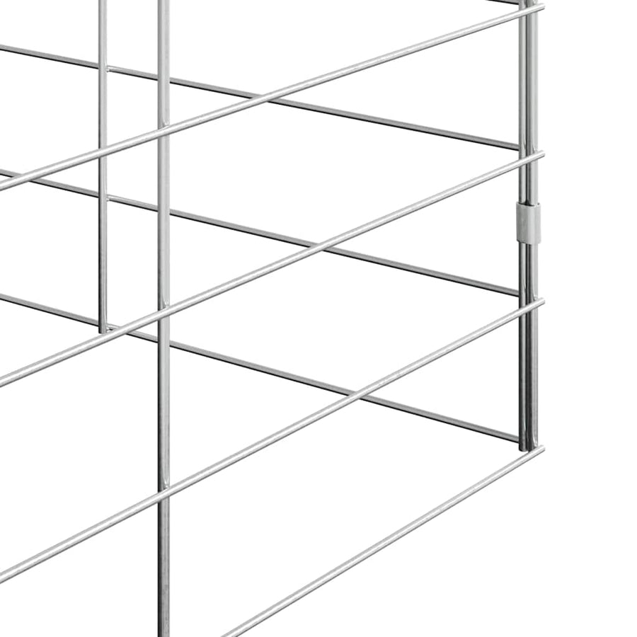 Kippenhok 2 Pcs Zilver 600 X 100 X 210 Cm Gegalvaniseerd Staal Zonder luifel