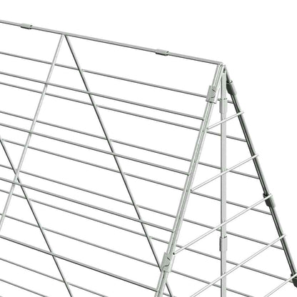 Kippenhok 2 Pcs Zilver 600 X 100 X 210 Cm Gegalvaniseerd Staal Zonder luifel