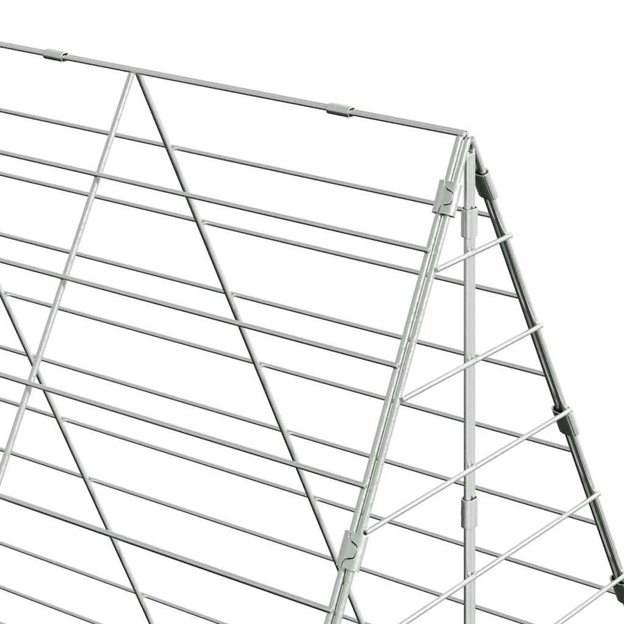 Kippenhok 2 Pcs Zilver 600 X 100 X 210 Cm Gegalvaniseerd Staal Zonder luifel