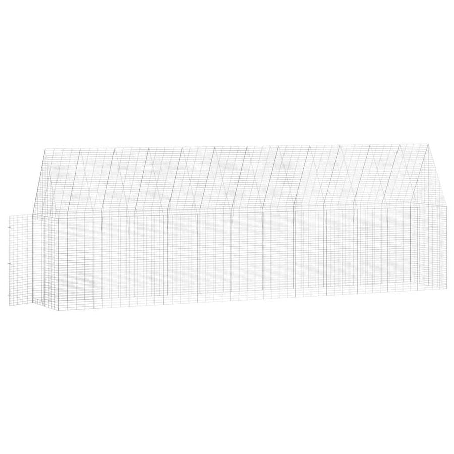 Kippenhok 2 Pcs Zilver 600 X 100 X 210 Cm Gegalvaniseerd Staal Zonder luifel