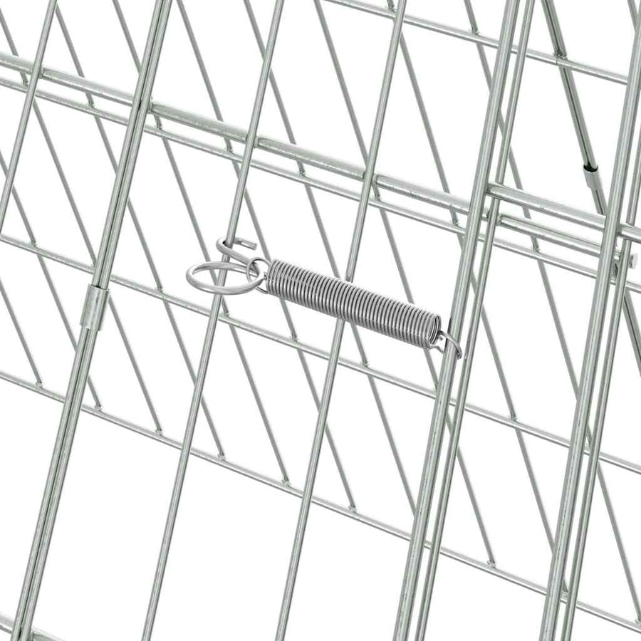 Kippenhok Zilver 215 X 55 X 55 Cm Gegalvaniseerd Staal 218 x 55 x 55 cm