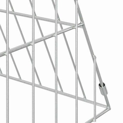 Kippenhok Zilver 215 X 55 X 55 Cm Gegalvaniseerd Staal 218 x 55 x 55 cm