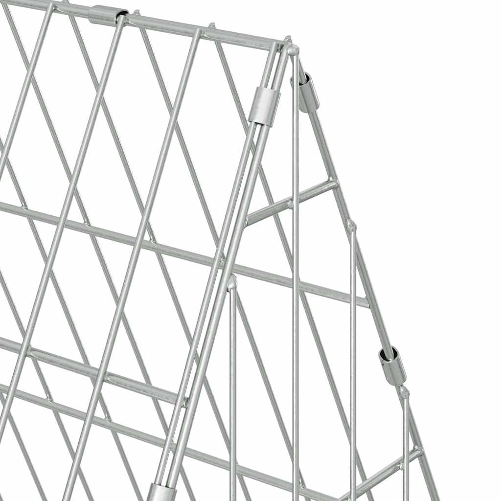 Kippenhok Zilver 215 X 55 X 55 Cm Gegalvaniseerd Staal 218 x 55 x 55 cm