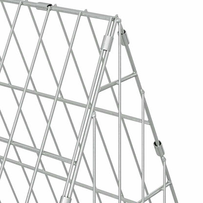 Kippenhok Zilver 215 X 55 X 55 Cm Gegalvaniseerd Staal 218 x 55 x 55 cm