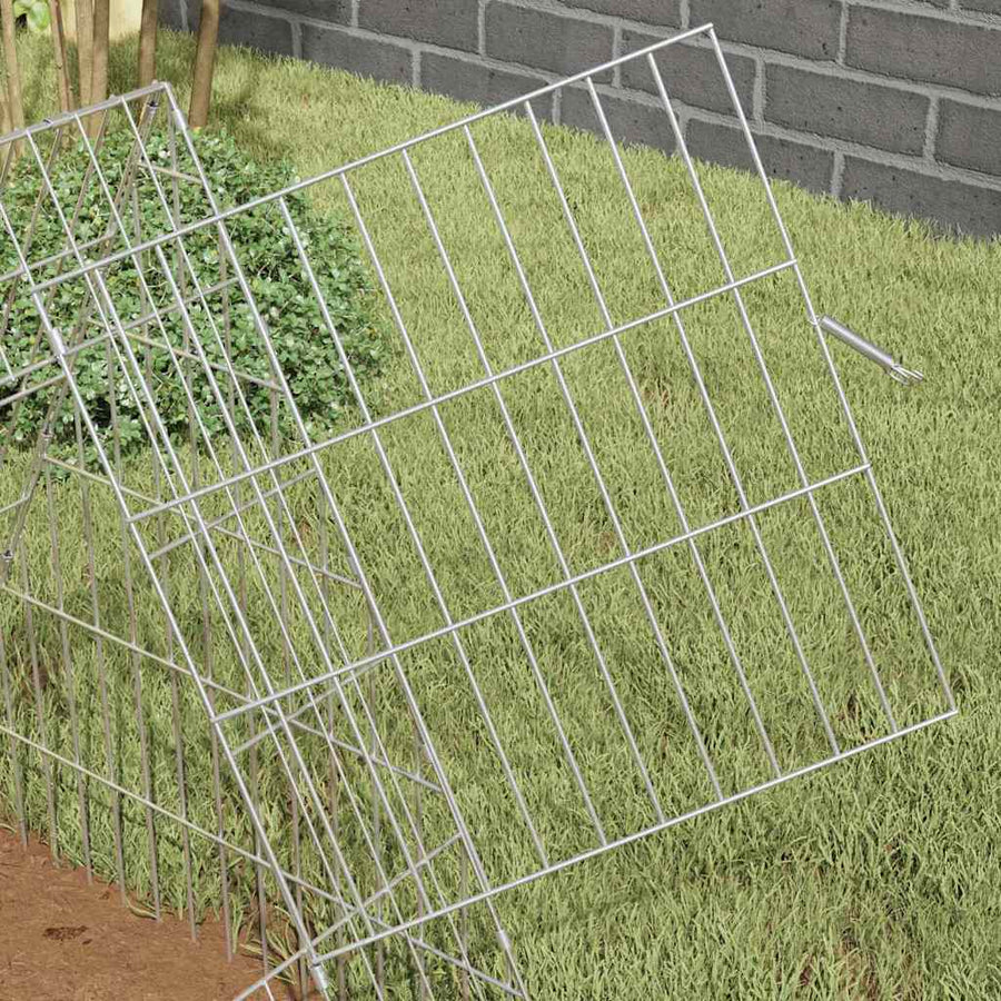 Kippenhok Zilver 215 X 55 X 55 Cm Gegalvaniseerd Staal 218 x 55 x 55 cm