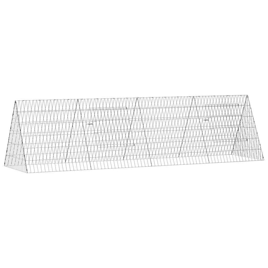 Kippenhok Zilver 215 X 55 X 55 Cm Gegalvaniseerd Staal 218 x 55 x 55 cm