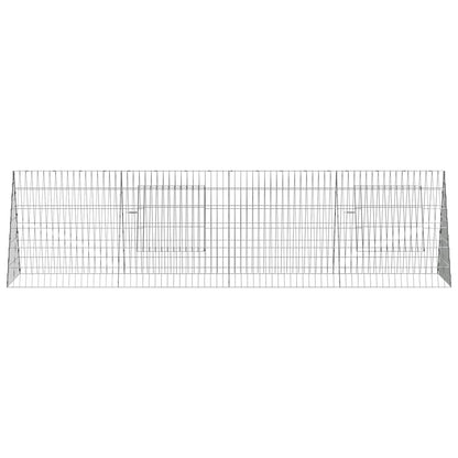 Kippenhok Zilver 215 X 55 X 55 Cm Gegalvaniseerd Staal 218 x 55 x 55 cm