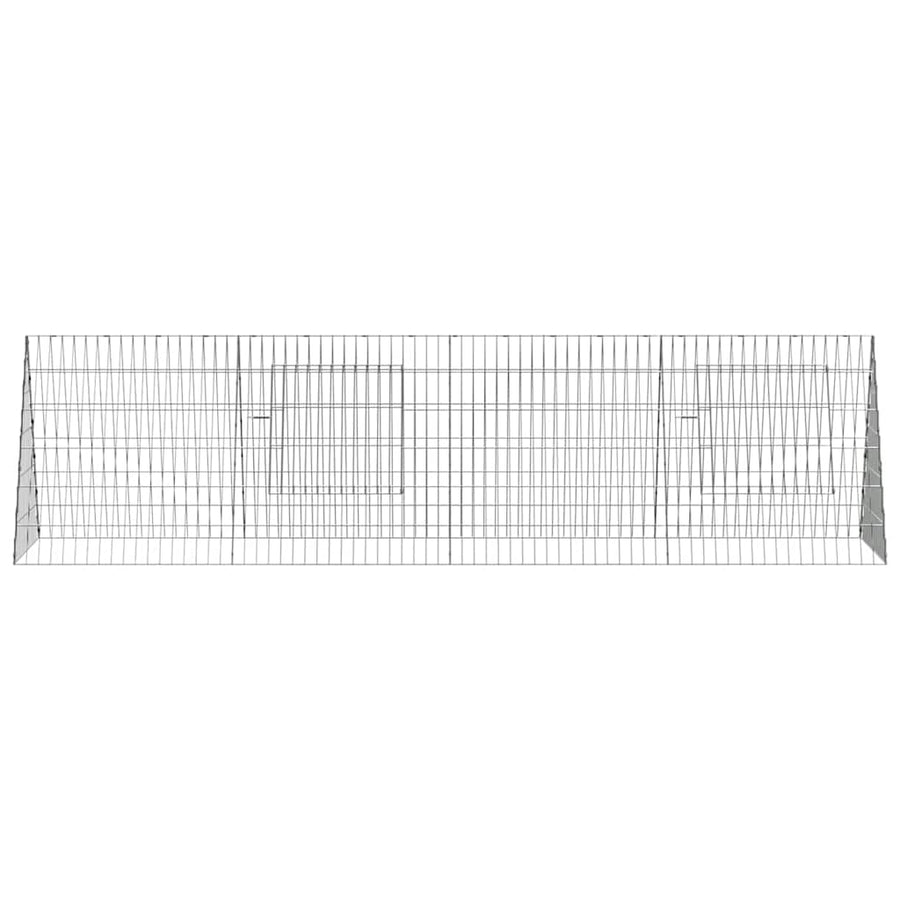 Kippenhok Zilver 215 X 55 X 55 Cm Gegalvaniseerd Staal 218 x 55 x 55 cm