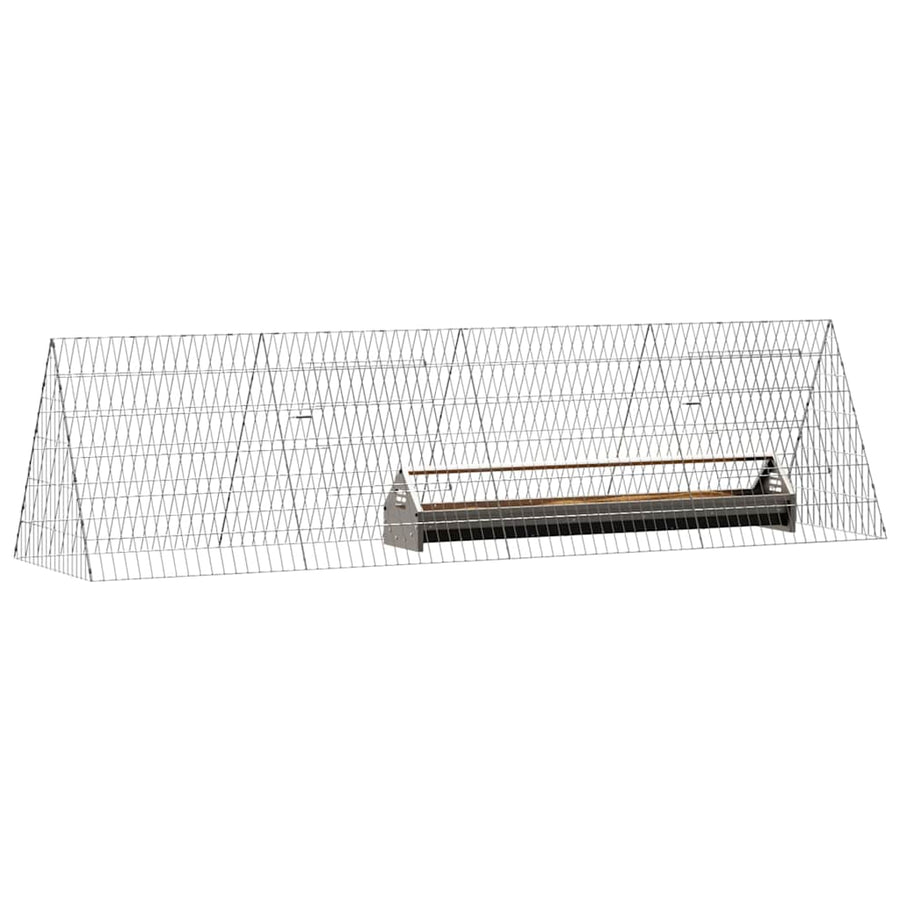 Kippenhok Zilver 215 X 55 X 55 Cm Gegalvaniseerd Staal 218 x 55 x 55 cm
