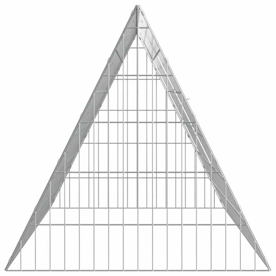 Kippenhok Zilver 215 X 55 X 55 Cm Gegalvaniseerd Staal 218 x 55 x 55 cm