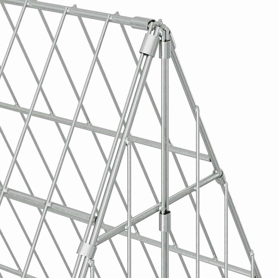 Kippenhok Zilver 110 X 100 X 85 Cm Gegalvaniseerd Staal 108 x 101 x 86 cm