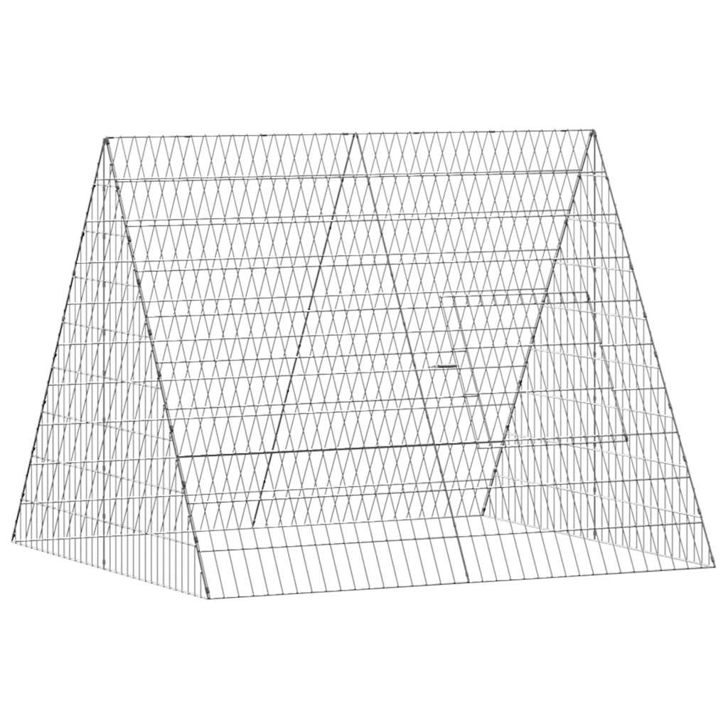 Kippenhok Zilver 110 X 100 X 85 Cm Gegalvaniseerd Staal 108 x 101 x 86 cm