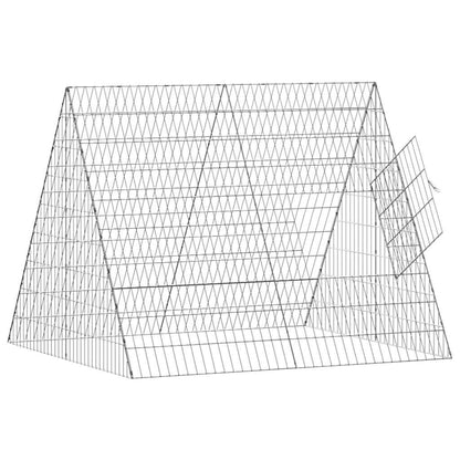 Kippenhok Zilver 110 X 100 X 85 Cm Gegalvaniseerd Staal 108 x 101 x 86 cm