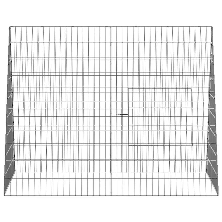 Kippenhok Zilver 110 X 100 X 85 Cm Gegalvaniseerd Staal 108 x 101 x 86 cm