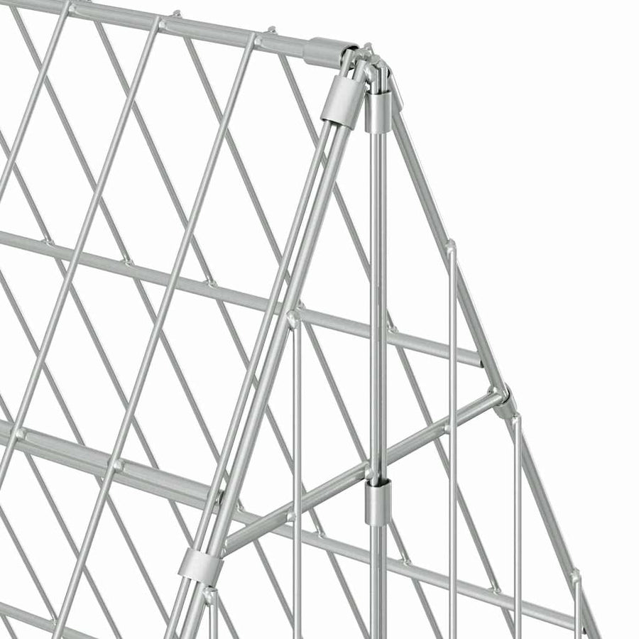 Kippenhok Zilver 215 X 100 X 85 Cm Gegalvaniseerd Staal 217 x 101 x 86 cm