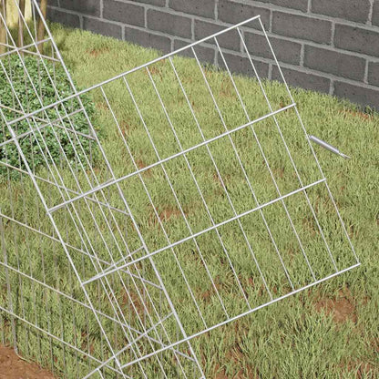Kippenhok Zilver 215 X 100 X 85 Cm Gegalvaniseerd Staal 217 x 101 x 86 cm