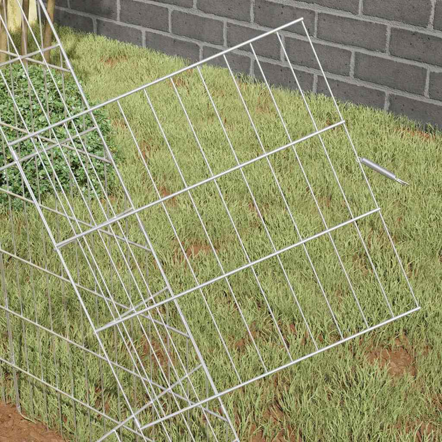 Kippenhok Zilver 215 X 100 X 85 Cm Gegalvaniseerd Staal 217 x 101 x 86 cm