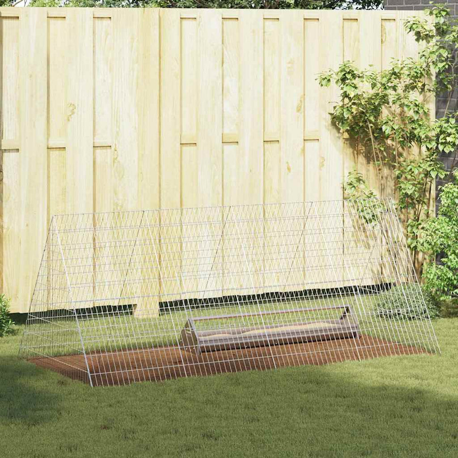 Kippenhok Zilver 215 X 100 X 85 Cm Gegalvaniseerd Staal 217 x 101 x 86 cm