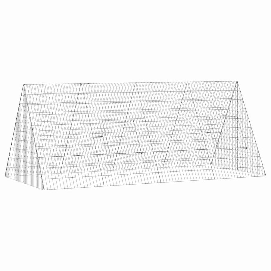 Kippenhok Zilver 215 X 100 X 85 Cm Gegalvaniseerd Staal 217 x 101 x 86 cm
