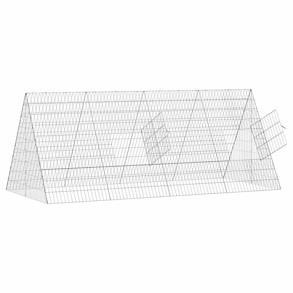 Kippenhok Zilver 215 X 100 X 85 Cm Gegalvaniseerd Staal 217 x 101 x 86 cm