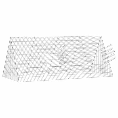 Kippenhok Zilver 215 X 100 X 85 Cm Gegalvaniseerd Staal 217 x 101 x 86 cm