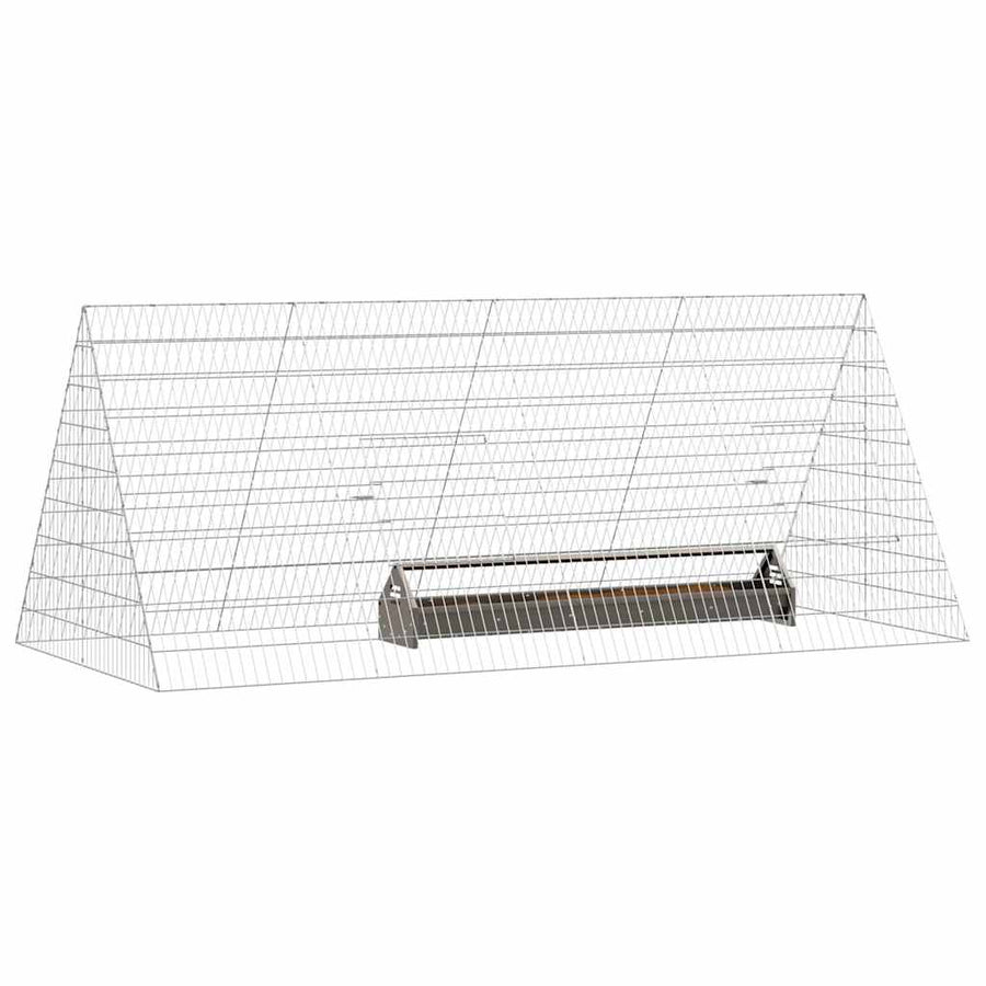 Kippenhok Zilver 215 X 100 X 85 Cm Gegalvaniseerd Staal 217 x 101 x 86 cm