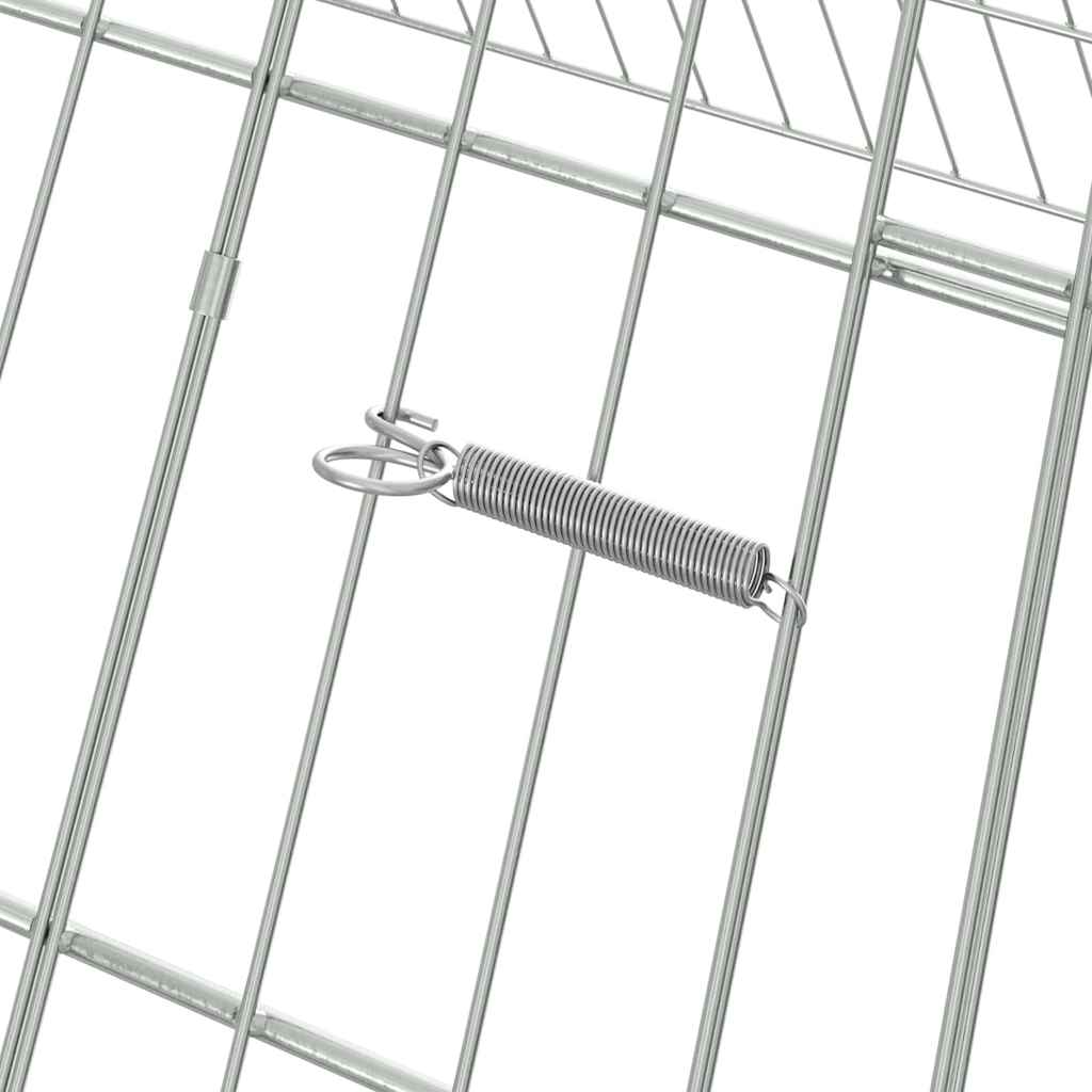 Kippenhok Zilver 430 X 100 X 85 Cm Gegalvaniseerd Staal 434 x 101 x 86 cm