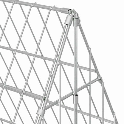 Kippenhok Zilver 430 X 100 X 85 Cm Gegalvaniseerd Staal 434 x 101 x 86 cm