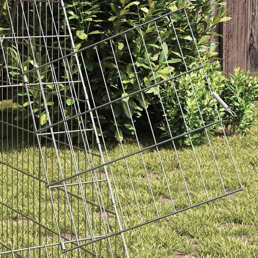Kippenhok Zilver 430 X 100 X 85 Cm Gegalvaniseerd Staal 434 x 101 x 86 cm