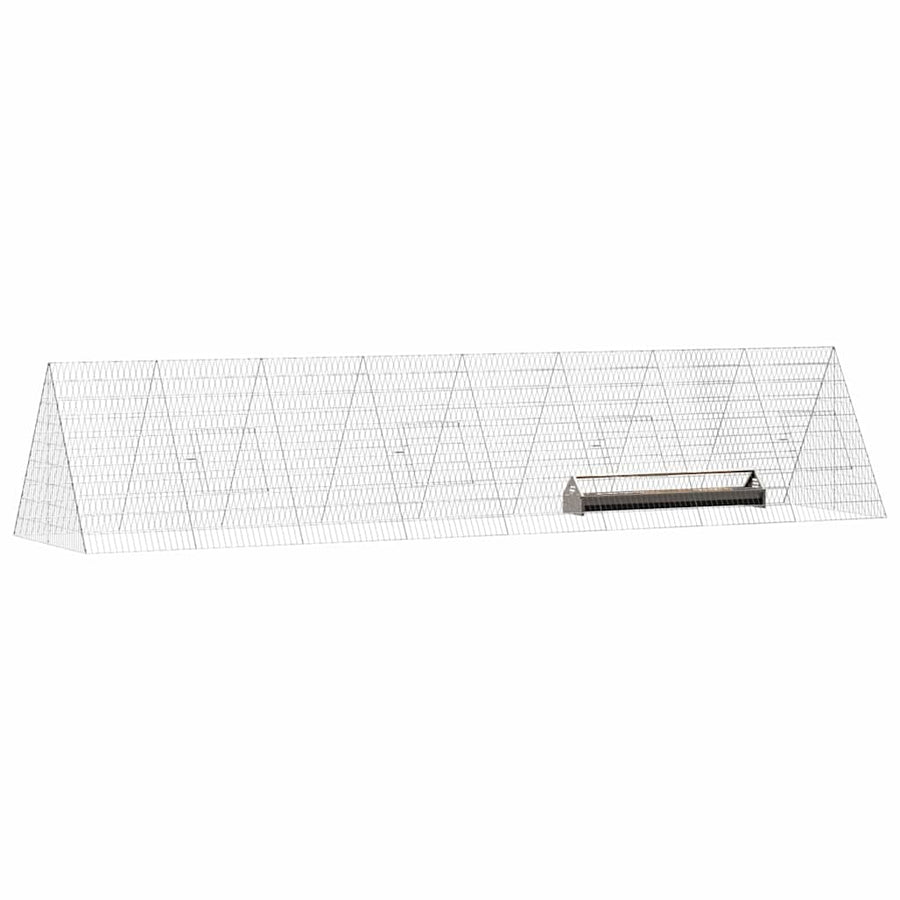 Kippenhok Zilver 430 X 100 X 85 Cm Gegalvaniseerd Staal 434 x 101 x 86 cm