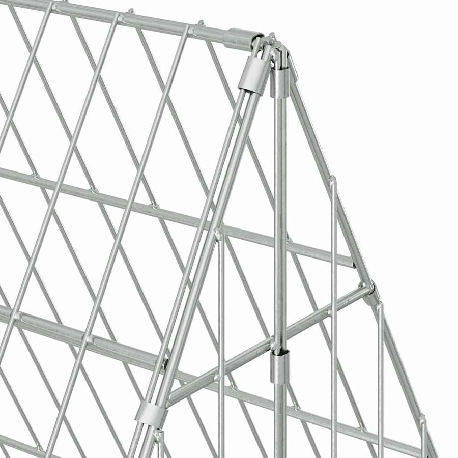 Kippenhok Zilver 650 X 100 X 85 Cm Gegalvaniseerd Staal 651 x 101 x 86 cm