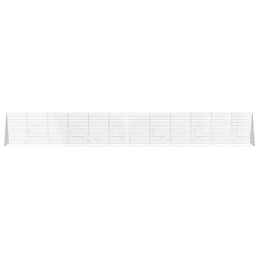 Kippenhok Zilver 650 X 100 X 85 Cm Gegalvaniseerd Staal 651 x 101 x 86 cm