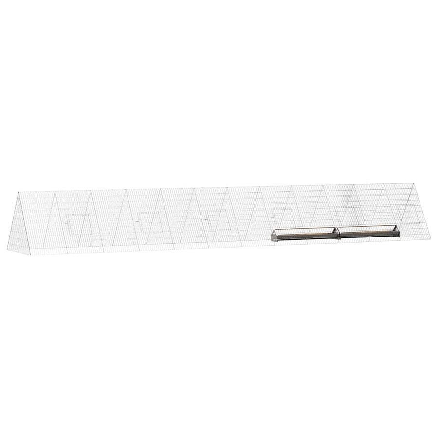 Kippenhok Zilver 650 X 100 X 85 Cm Gegalvaniseerd Staal 651 x 101 x 86 cm