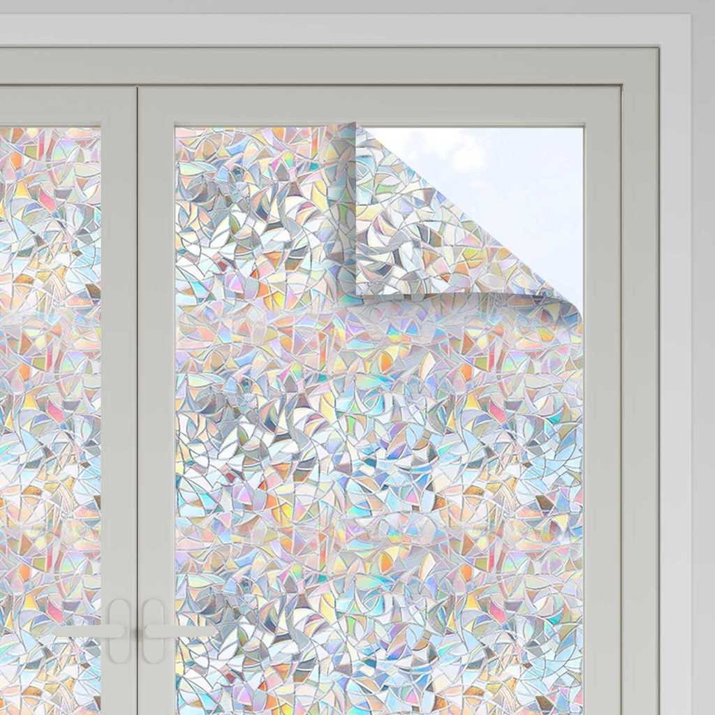 Statistisch Raamfoli 3D Regenboogpatroon 45 x 2000 cm PVC