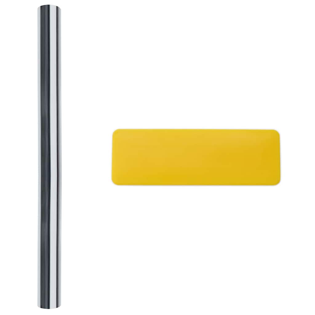 Statisch Reflecterend Zonnevensterfolie zilver 90 x 2000 cm PVC