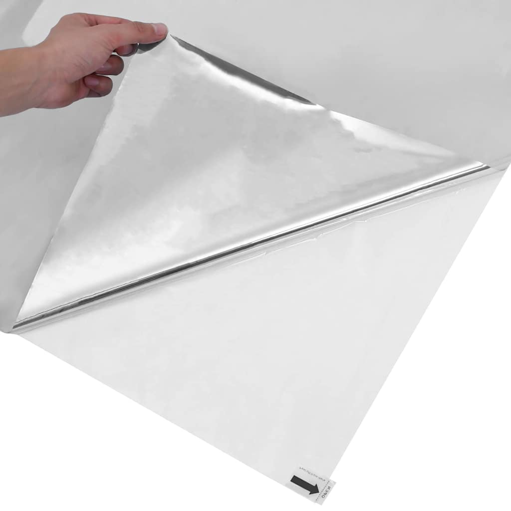 Statisch Reflecterend Zonnevensterfolie zilver 90 x 2000 cm PVC