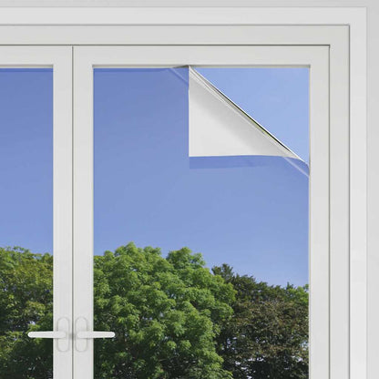 Statisch Reflecterend Zonnevensterfolie zilver 90 x 2000 cm PVC