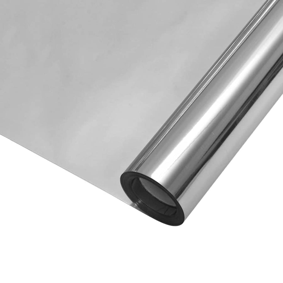 Statisch Reflecterend Zonnevensterfolie zilver 90 x 2000 cm PVC