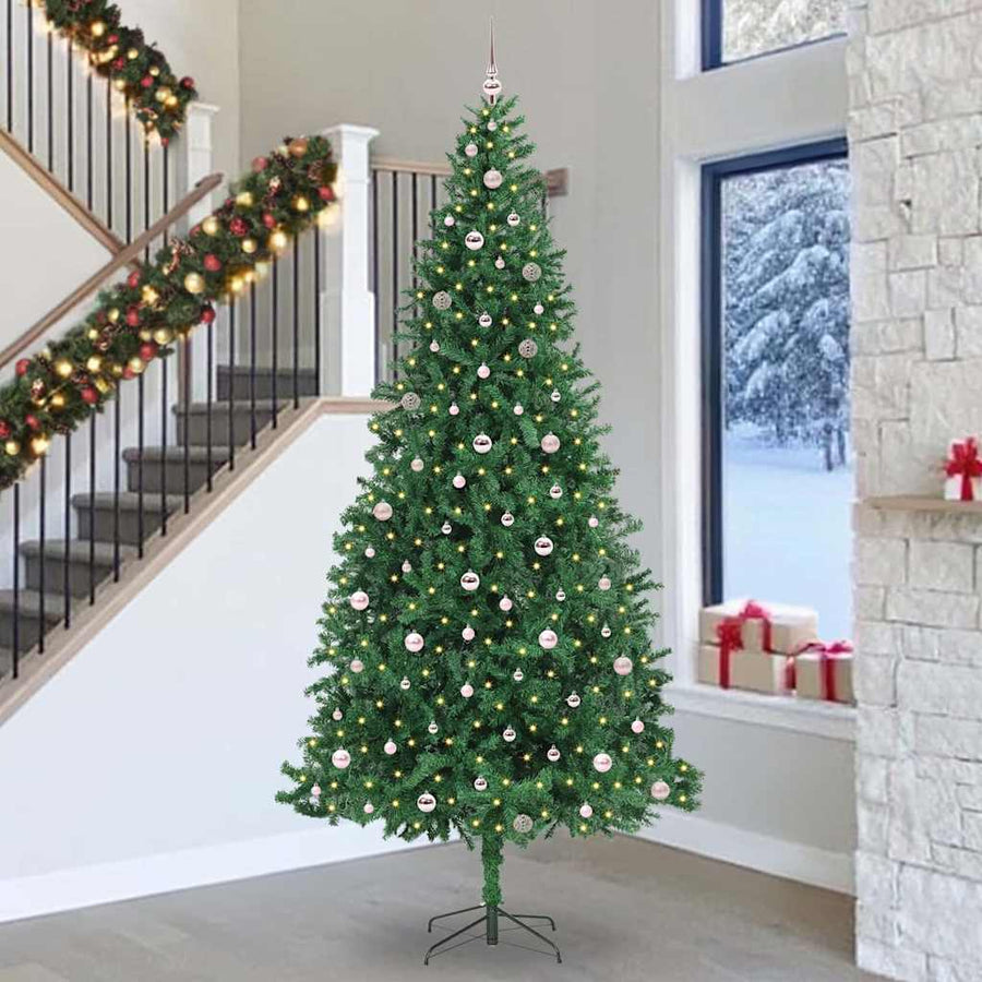 Kunstkerstboom Groen 300 cm PVC en Metaal en Plastic