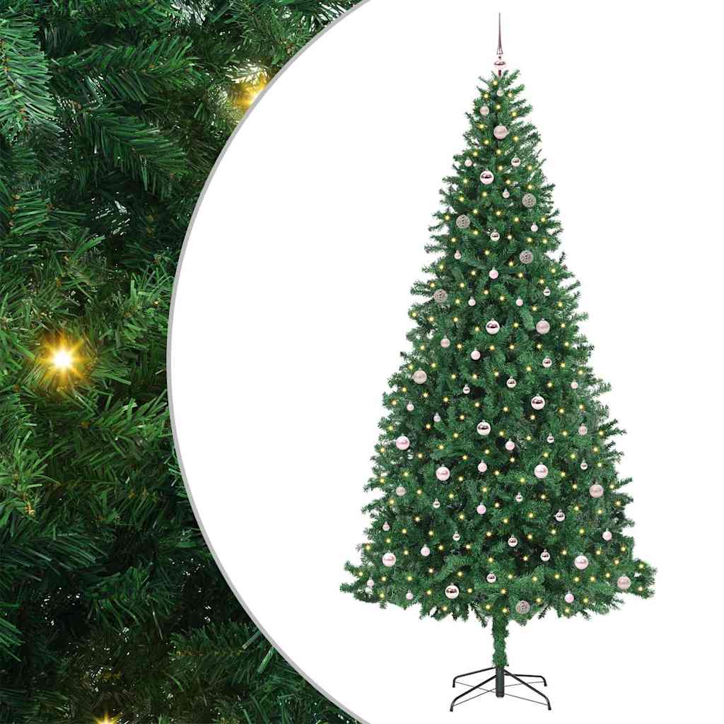 Kunstkerstboom Groen 300 cm PVC en Metaal en Plastic